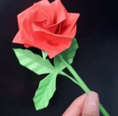 玫瑰花各种折纸教程